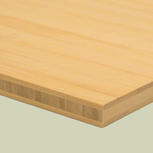 MOSO Bambusplatte Breitlamelle Naturhell 16mm 3-schichtig