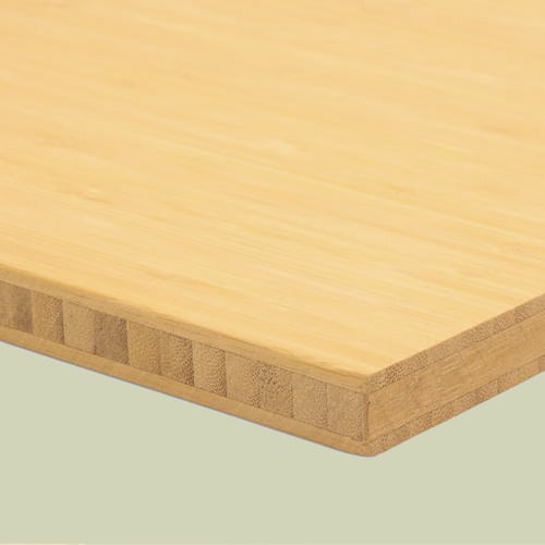 MOSO Bambusplatte Hochkantlamelle Naturhell 16mm 3-schichtig
