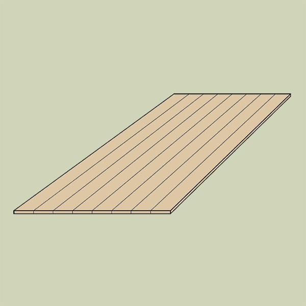 MOSO Starkfurnier Breitlamelle Ecru 5mm